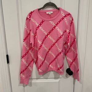 THML Pink Chain Printed Long Sleeve Sweater